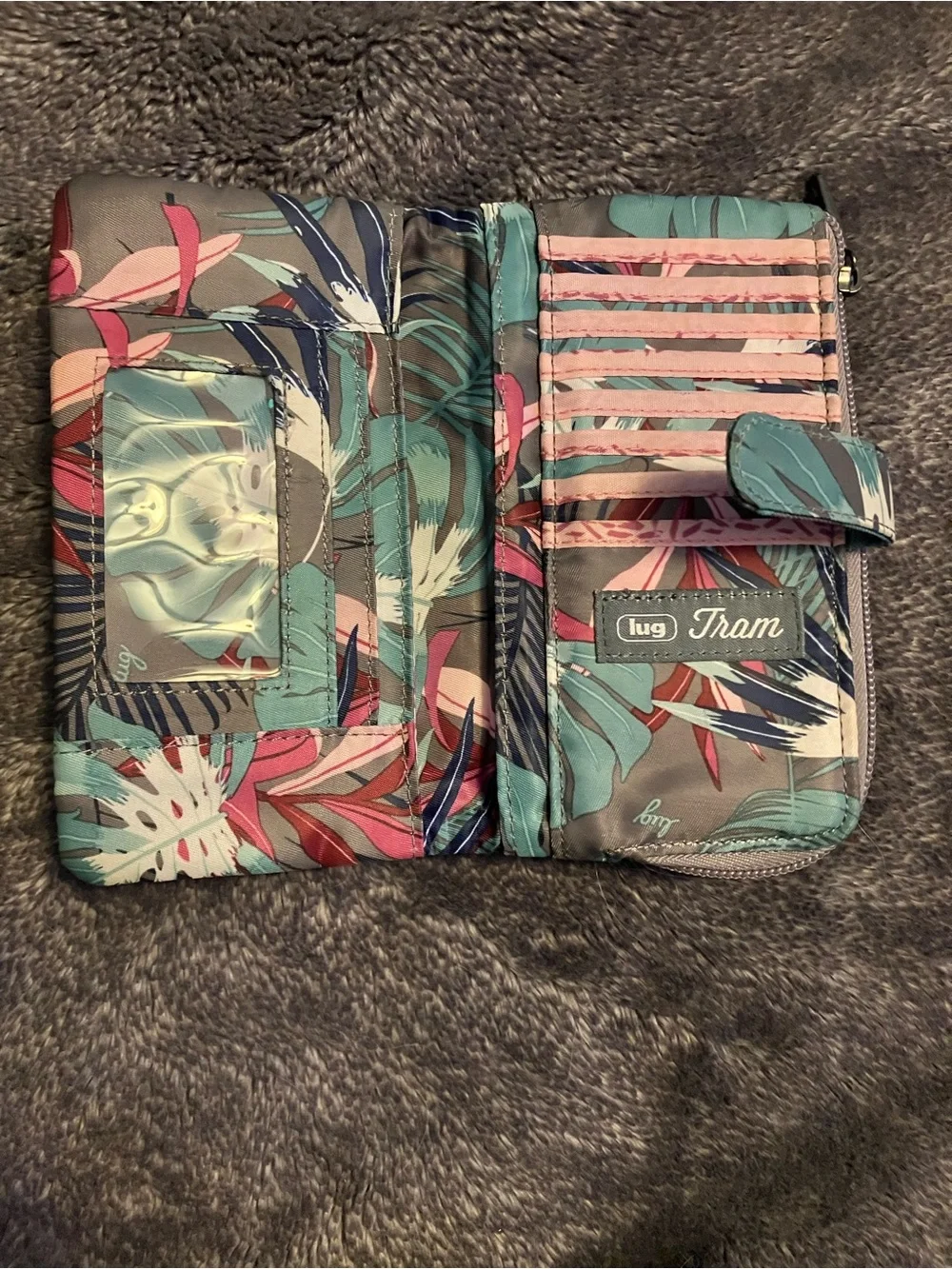 lug Quilted Floral Zip Wallet - RFID model